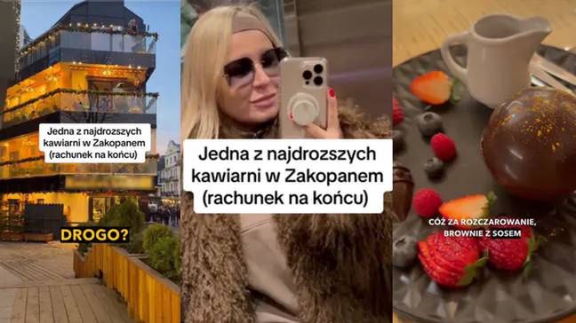 Tiktokerka pokazała ceny w zakopiańskiej kawiarni