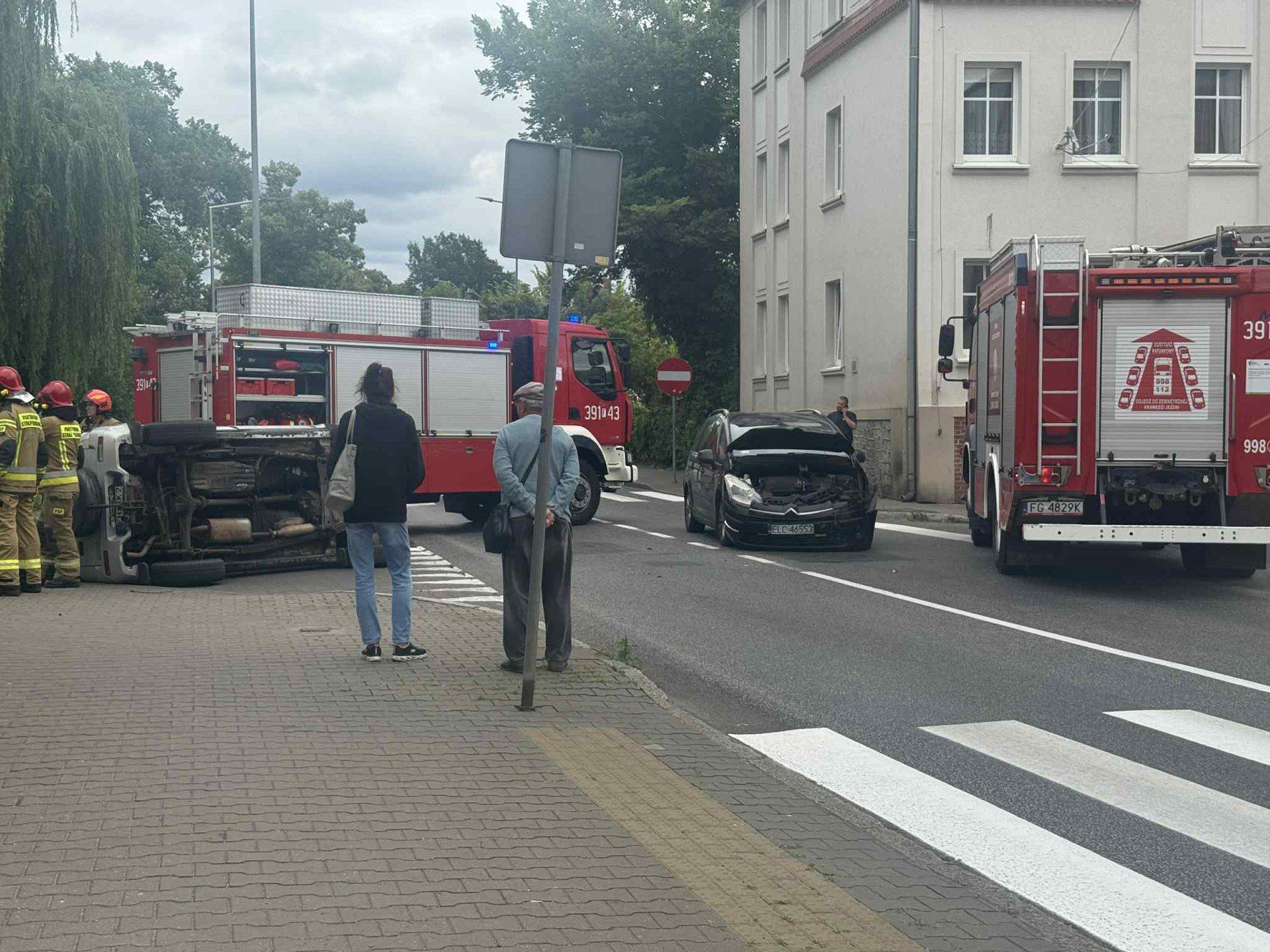 Wypadek w Słubicach.