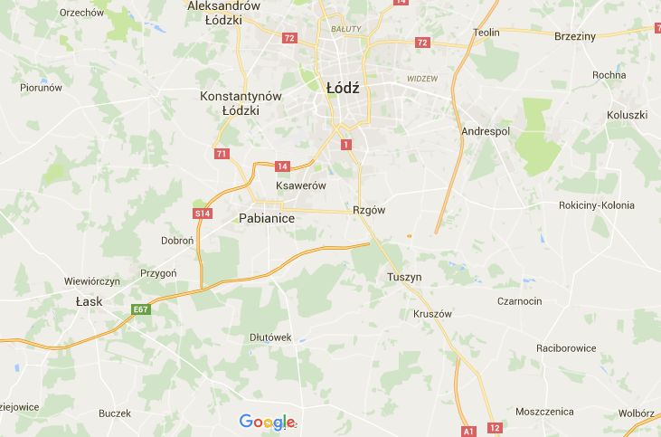 Obwodnica Łodzi nie istnieje w Google Maps