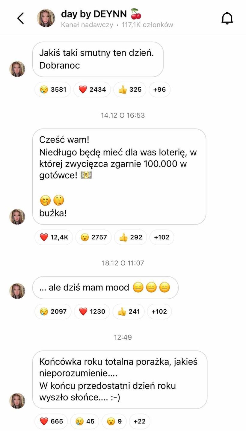 Wiadomości od Deynn