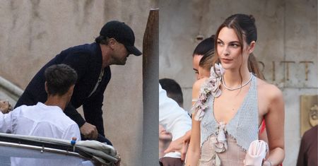 "Zakamuflowany" Leonardo DiCaprio i jego ZACHWYCAJĄCA ukochana też przybyli na przyjęcie do Bezosa i Sanchez