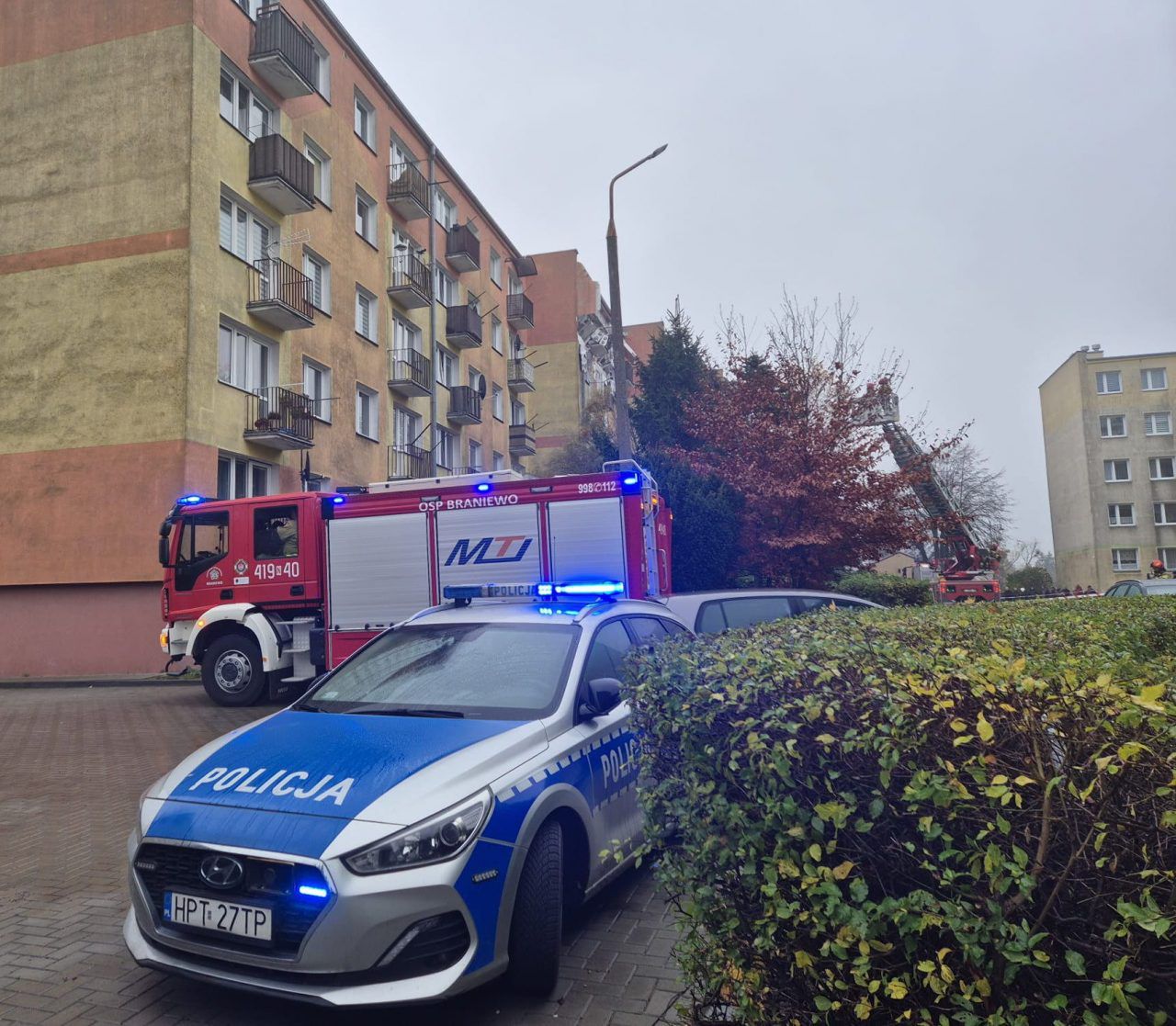 Braniewo: Wybuch gazu w bloku. Jedna osoba trafiła do szpitala, ewakuowano 50 mieszkańców