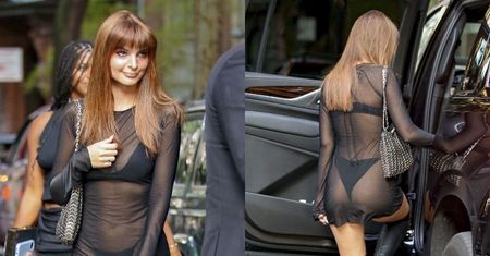 Emily Ratajkowski w przezroczystej mini i skórzanych kozakach paraduje po ulicach Nowego Jorku (ZDJĘCIA)
