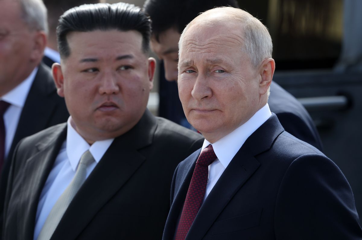 Kim Jong Un i Władimir Putin.