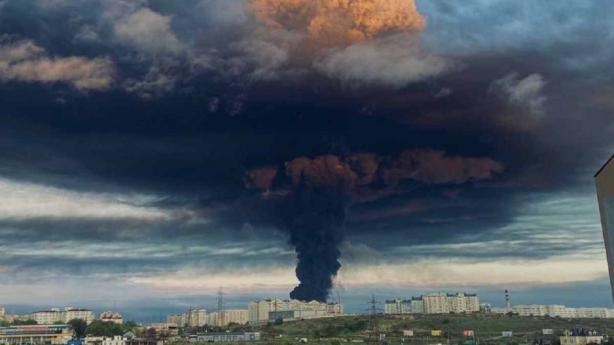 Duży pożar na Krymie