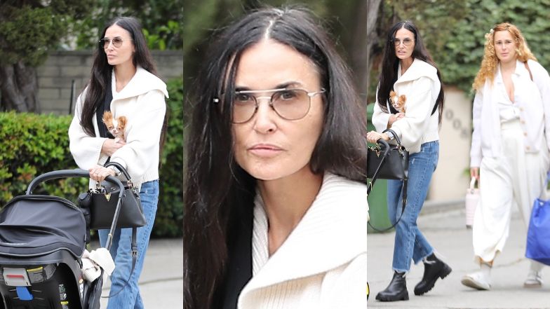 Demi Moore spacerze z córką i wnuczką