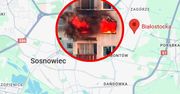 Pożar w Sosnowcu. Płomienie buchały z mieszkania, są nagrania