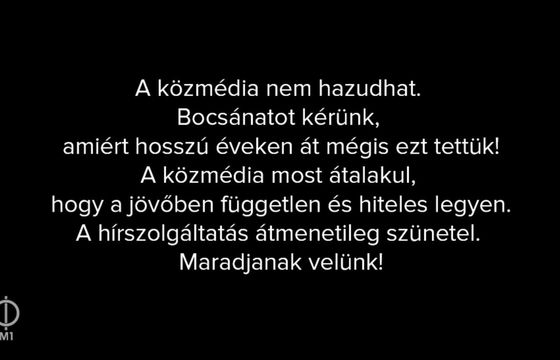 Na Węgrzech powtórka z TVP. Czarna plansza zamiast newsów