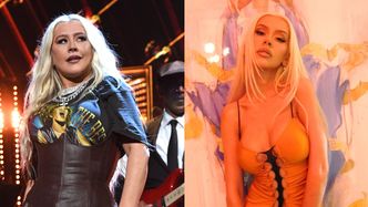 Odmieniona Christina Aguilera wygina się przed obiektywem w pomarańczowej maxi z pokaźnym dekoltem. Fani: "Znów wyglądasz na 25 lat"