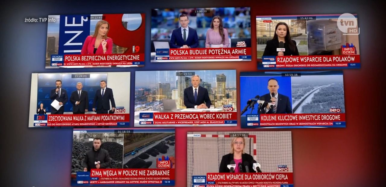 W TVN pokazano paski TVP Info