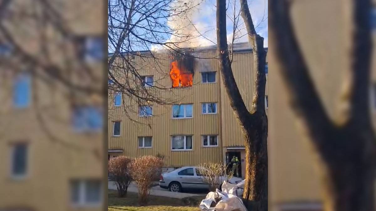 Pożar mieszkania w bloku przy ul. Skautów w Lublinie