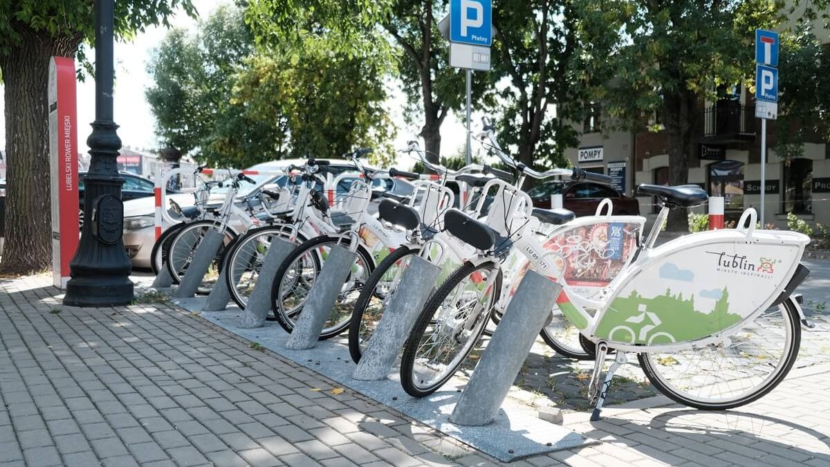 Stacja Lubelskiego Roweru Miejskiego na ul. Zamojskiej