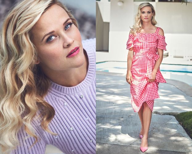 41-letnia Reese Witherspoon pozuje nad basenem