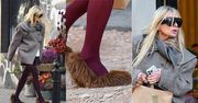 Monika Olejnik i jej futrzane buty kopytkują do warzywniaka. Stylowo? (ZDJĘCIA)