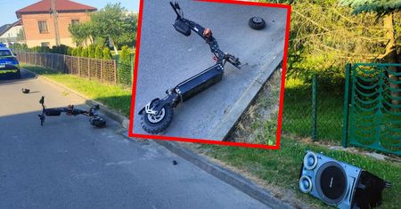 13-latek siedział na głośniku muzycznym. Znów wypadek z hulajnogą