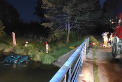Koszmarny wypadek pod Szczytnem. Auto wpadło do rzeki, zginęły trzy osoby