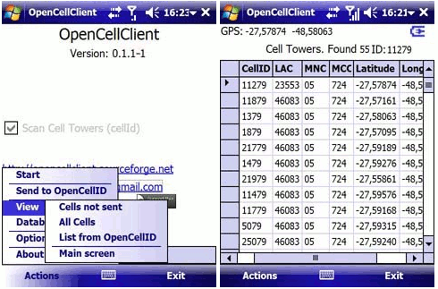 Klient OpenCellID dla Windows Mobile 1