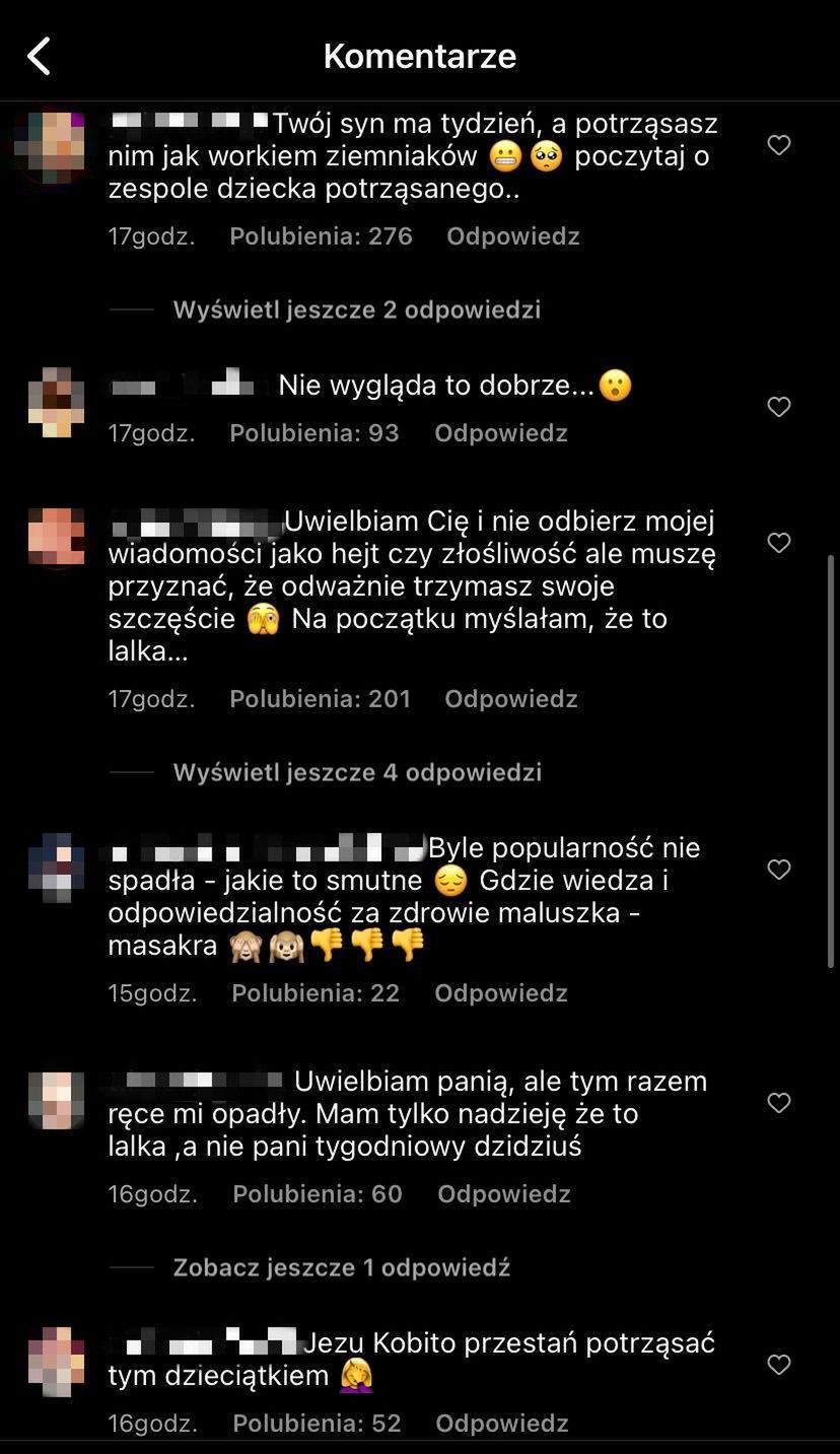 Lenka Klimentova tańczy z noworodkiem 