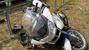 Ostróda: Groźne zdarzenie na S7. Motocykl BMW wypadł z drogi i uderzył w bariery