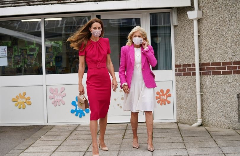 Kate Middleton i Jill Biden odwiedzają szkołę w Kornwalii