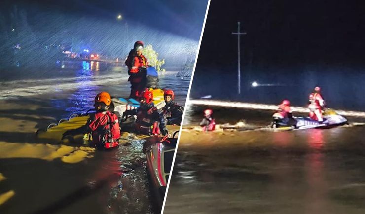 Dramatyczna akcja ratunkowa. Samochód nagle otoczyła woda