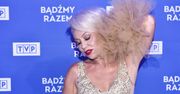 Monika Jarosińska na prezentacji ramówki TVP jak na wielkim balu. Pomyliła imprezy?