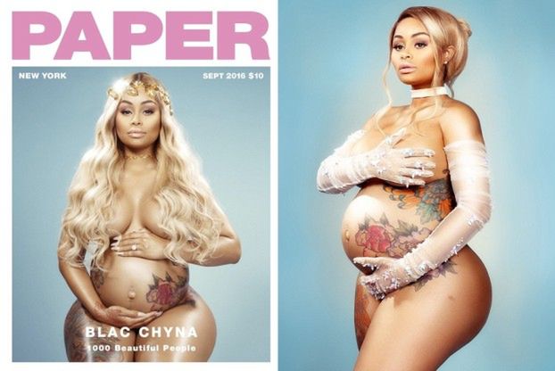 Ciężarna Blac Chyna NAGO na okładce "Paper Magazine". Lepiej niż Kim? (ZDJĘCIA)