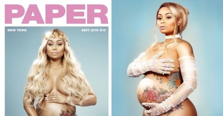 Ciężarna Blac Chyna NAGO na okładce "Paper Magazine". Lepiej niż Kim? (ZDJĘCIA)