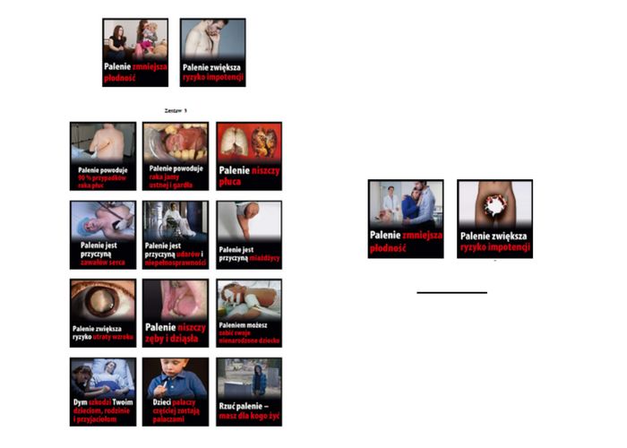 Zdjęcia na nowych paczkach papierosów / Dziennik Urzędowy Unii Europejskiej