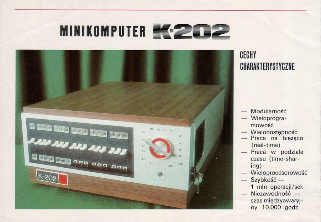 Fragment ulotki reklamowej minikomputera K-202