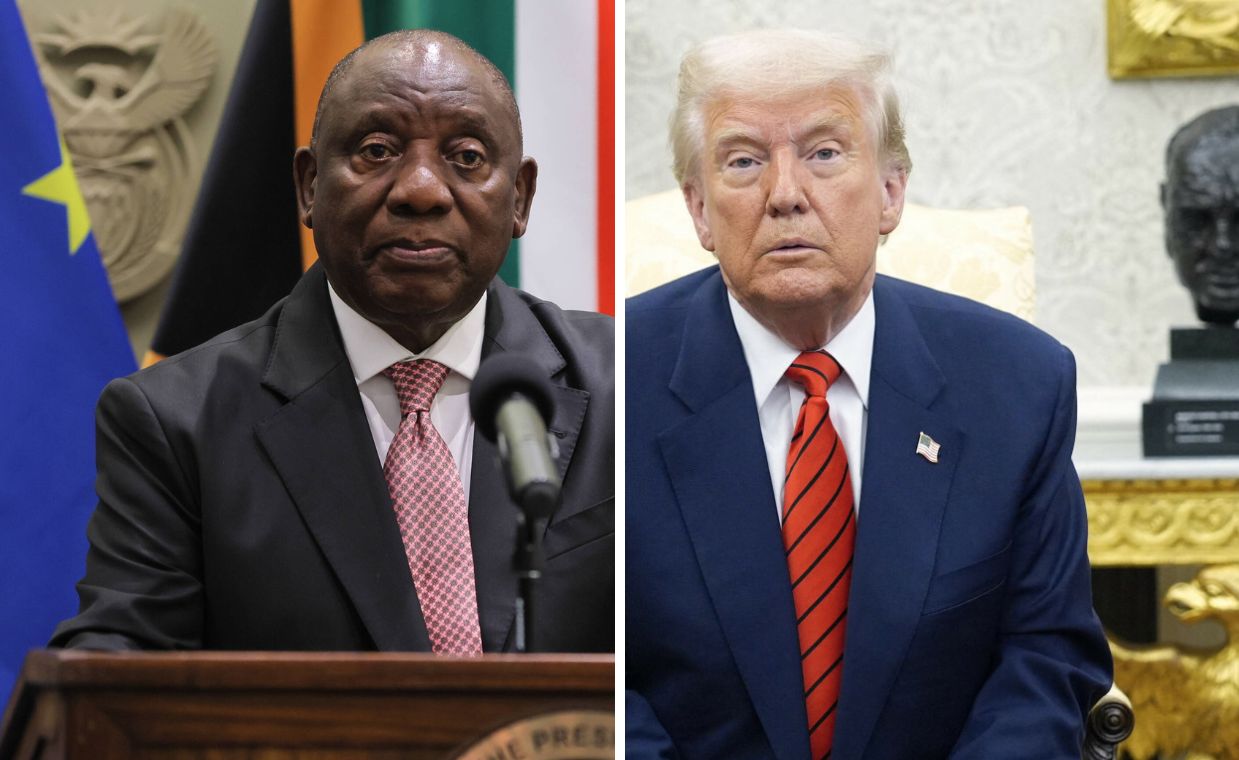 Präsident der Republik Südafrika Cyril Ramaphosa und Präsident der USA Donald Trump