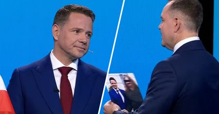 Nawrocki zaskoczył Trzaskowskiego. Podszedł ze zdjęciem