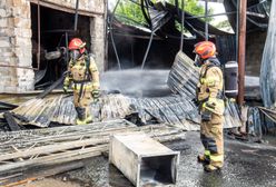 Świecie. Pożar w fabryce styropianu. Kłęby dymu nad miastem