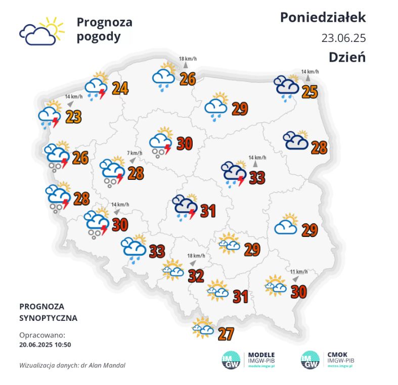 Poniedziałek w Polsce może być wręcz upalny.