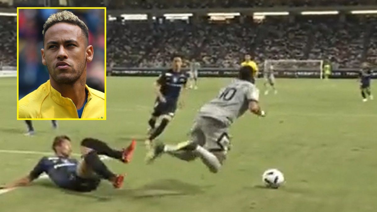 Neymar w sparingu z Gambą Osaka