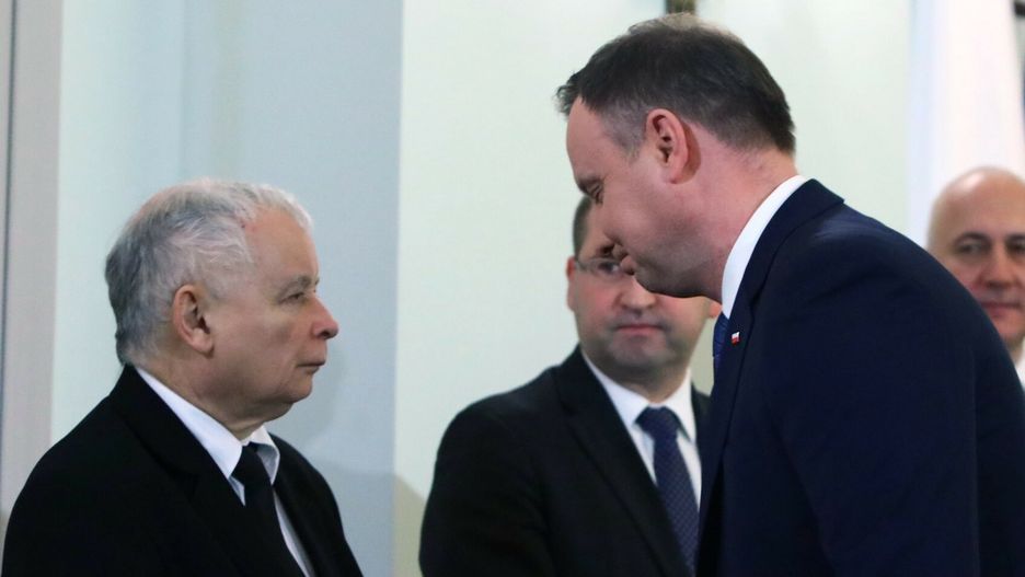 Premier - dymisja i powo?anieFot. Stanislaw Kowalczuk/East News.   Warszawa 08.12.2017.  Premier dymisja i powolanie  n/z: Jaroslaw Kaczynski , Adam Bielan , Andrzej Duda , Joachim BrudzinskiSTANISLAW KOWALCZUK
