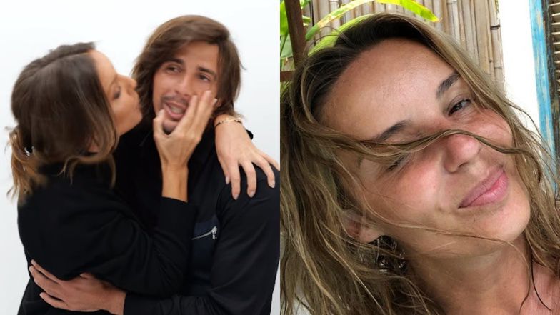 Agnieszka Włodarczyk obsypuje Roberta Karasia pocałunkami