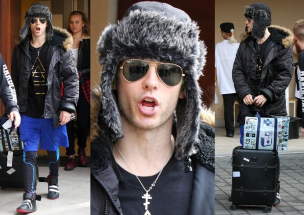 Jared Leto wychodzi z hotelu w Gdańsku (ZDJĘCIA)