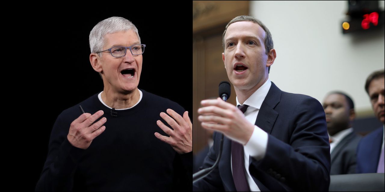 Tim Cook / Mark Zuckerberg, fot. Justin Sullivan, Chip Somodevilla / Getty Images