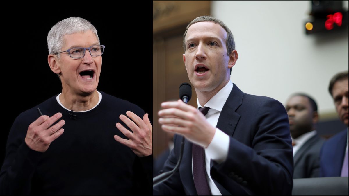 Tim Cook / Mark Zuckerberg, fot. Justin Sullivan, Chip Somodevilla / Getty Images