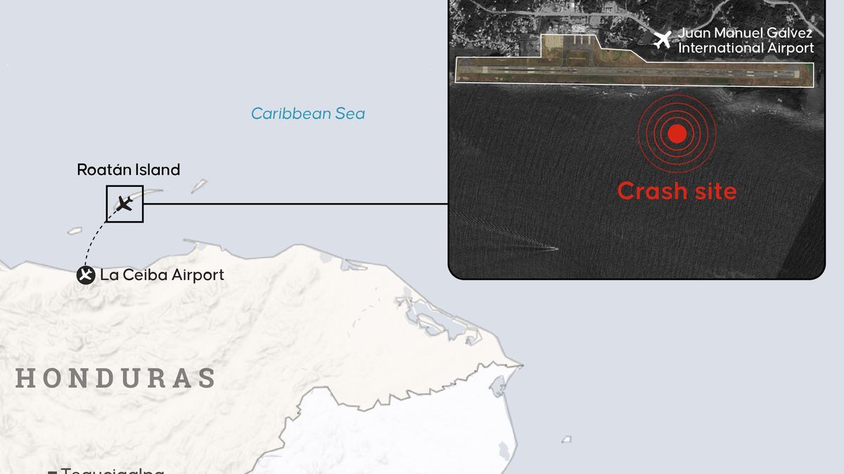 Plane carrying 17 people crashes into the sea in HondurasANKARA, TURKIYE - MARCH 18: An infographic titled "Plane carrying 17 people crashes into the sea in Honduras" created in Ankara, Turkiye on March 18, 2025. (Photo by Elif Acar/Anadolu via Getty Images)Anadoluaviation accident, rescue operation, aviation disaster, trujillo, infographics, survivors, victims, investigation, aircraft, roatan island, air tragedy, fire, search and rescue, small plane, wreckage, sea crash, aviation safety, juan manuel galvez airport, plane crash