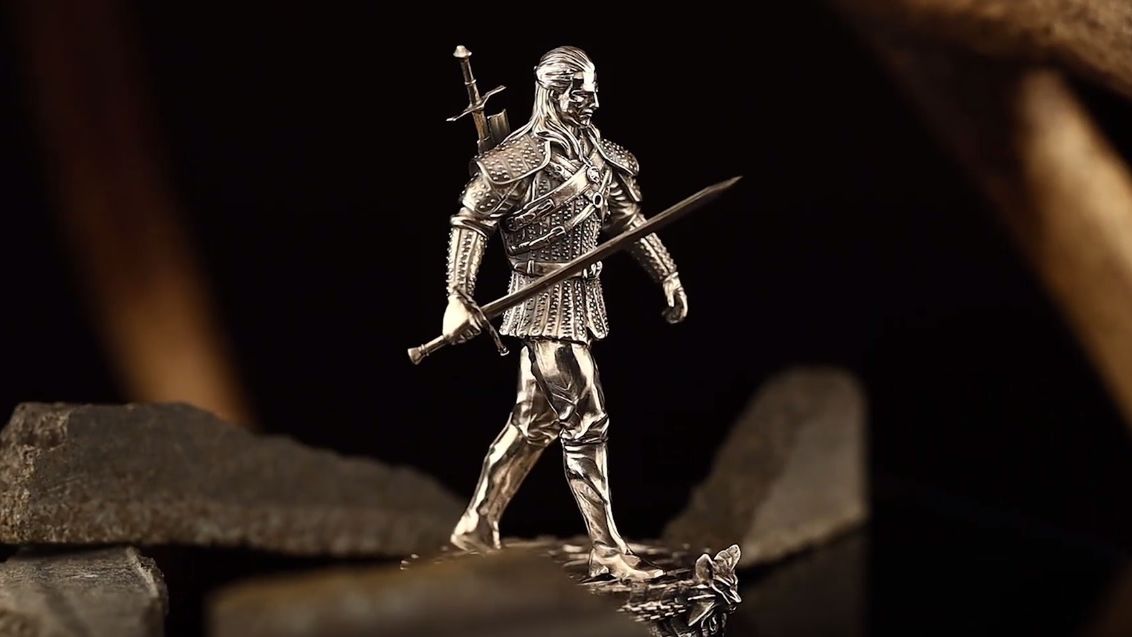 Pierwsza na świecie moneta-figurka ze srebrna. Polacy stworzyli nietypowego Geralta 1