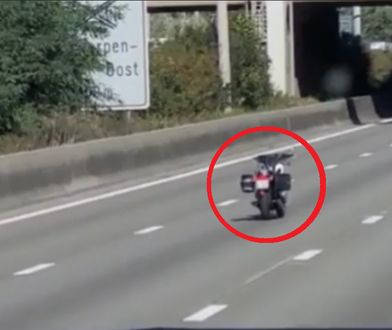 Motocykl pędził po autostradzie bez kierowcy. Szokujący widok w Antwerpii