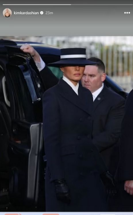 Kim Kardashian published a photo of Melania Trump.