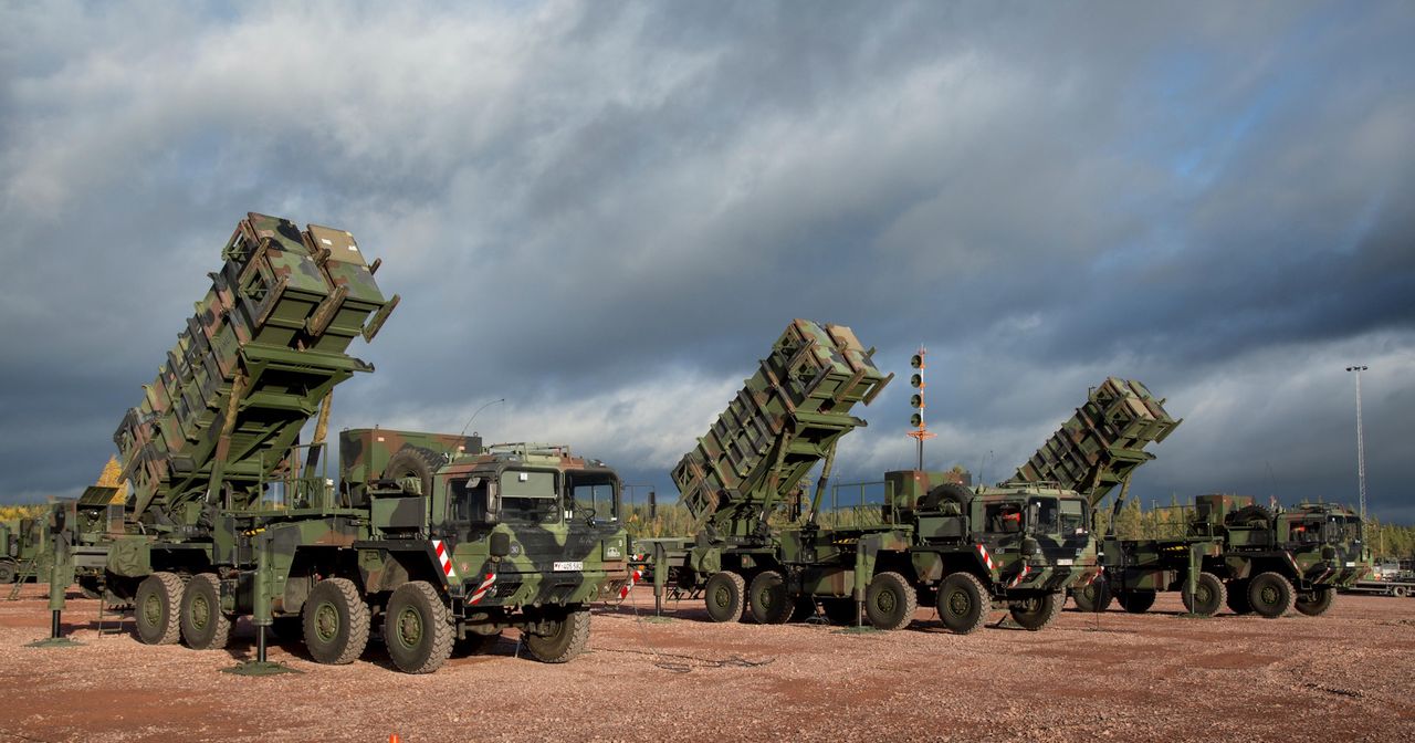 German Patriot missile launchers