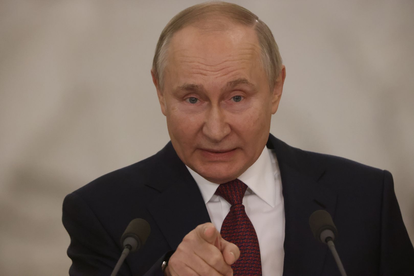 Putin Holds State Council Meeting
MOSCOW, RUSSIA - DECEMBER 22 (RUSSIA OUT) Russian President Vladimir Putin gestures during his briefing after the State Council meeting at the Grand Kremlin Palace, on December 22, 2022 in Moscow, Russia. Putin called ministers and governors for the annual meeting of the State Council on Youth Policy. (Photo by Contributor/Getty Images)
Contributor
