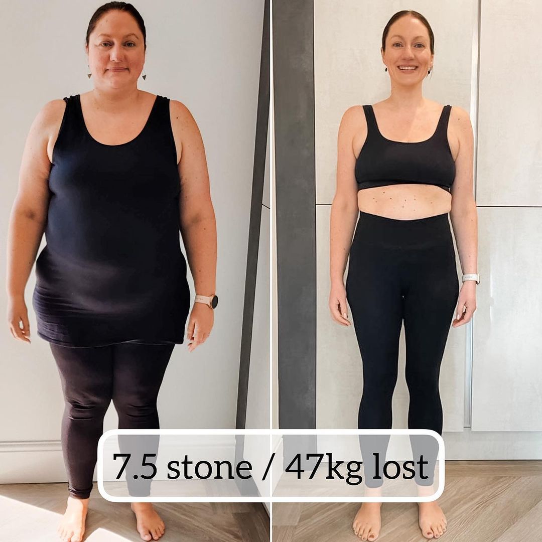 Genevieve Smith przed i po. Schudła prawie 50 kilogramów