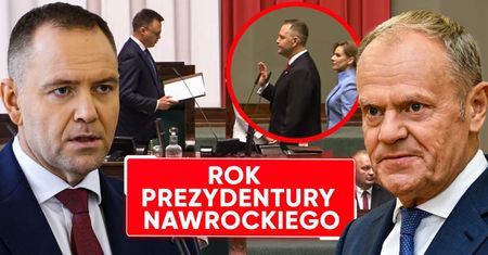 Pierwszy rok Nawrockiego. Tak podsumował to Tusk. "Źle się przysłużył"