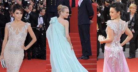 Suknie z długimi trenami w Cannes! (ZDJĘCIA)