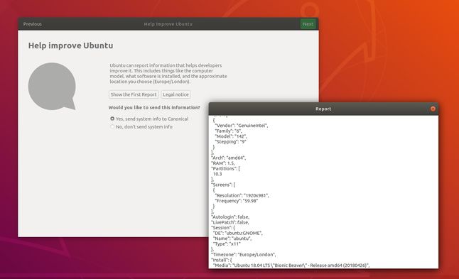 Tak dane o swoich użytkownikach zbiera Ubuntu. Czy można prościej i bardziej przejrzyście?
